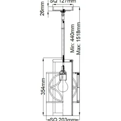 Sklep Kaja Brązowa lampa wisząca geometryczna FE-REMY-P-C z serii REMY Cheap