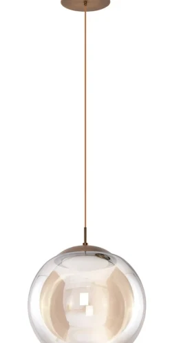 Sklep Kaja Brązowa lampa wisząca LED z dużym kloszem AZ3341 HELENA | Kaja Cheap