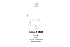 Sklep Kaja Brązowa lampa wisząca LED z dużym kloszem AZ3341 HELENA | Kaja Cheap