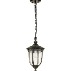 Sklep Kaja Brązowa lampa wisząca, ozdobne szkło CL8-S z serii CLEVELAND* Randole Tradycyjne