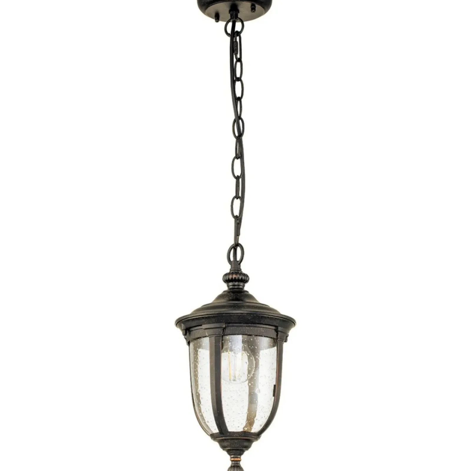Sklep Kaja Brązowa lampa wisząca, ozdobne szkło CL8-S z serii CLEVELAND* Randole Tradycyjne