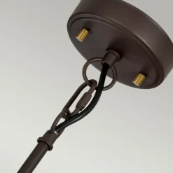 Sklep Kaja Brązowa lampa wisząca, z abażurem DL-CORONA-3P-BAB z serii CORONA Outlet