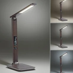 Sklep Kaja Brązowa lampka LED z regulacją światła 4595-23 z serii ADRIANO | Kaja* Lampy Led|Lampki Biurkowe