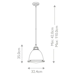 Sklep Kaja Brązowa, pojedyncza lampa wisząca HK-AMELIA-P-M-RB z serii AMELIA brązowe New