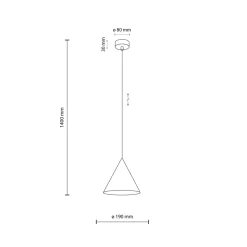 Sklep Kaja Brązowa, stożkowa lampa wisząca ⌀19cm TK 10073 CONO | Kaja Oświetlenie Cheap