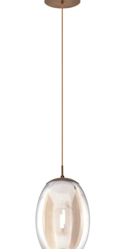 Sklep Kaja Brązowa wisząca lampa LED z kloszem AZ3342 HELENA | Kaja Oświetlenie Outlet