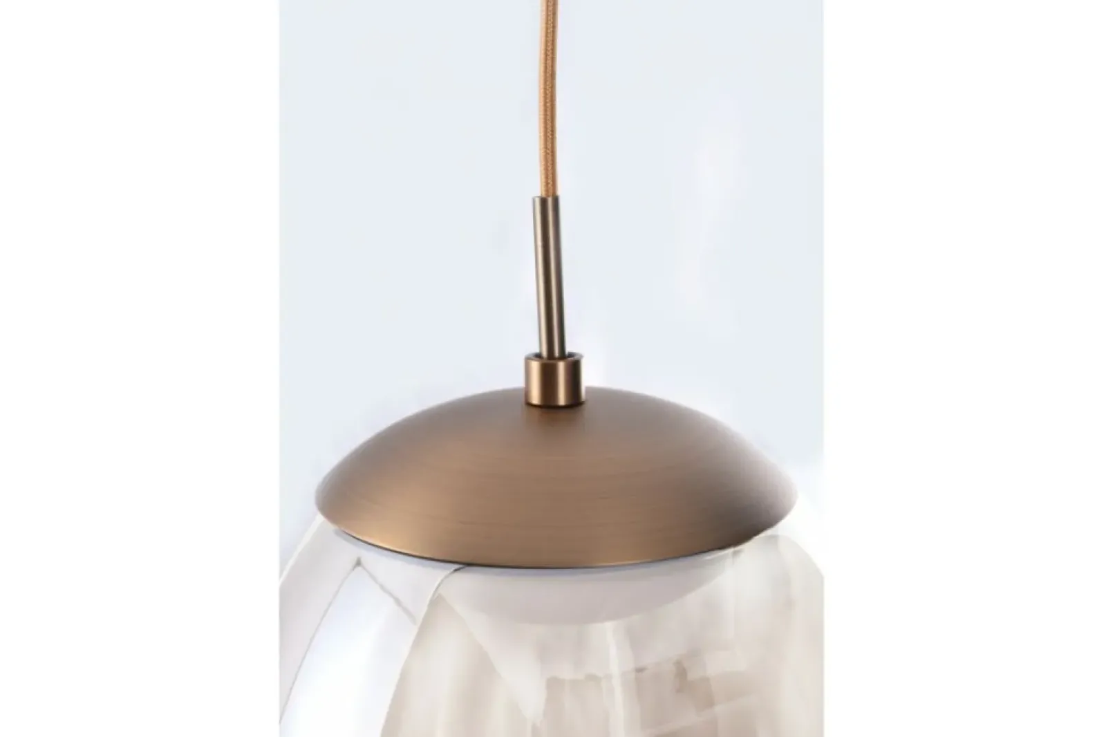 Sklep Kaja Brązowa wisząca lampa LED z kloszem AZ3342 HELENA | Kaja Oświetlenie Outlet