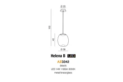 Sklep Kaja Brązowa wisząca lampa LED z kloszem AZ3342 HELENA | Kaja Oświetlenie Outlet