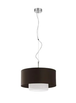 Sklep Kaja Brązowo-biała lampa wisząca z abażurem JUP 1117 AVEO | Kaja Outlet