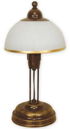 Sklep Kaja Brązowo-złota lampka stołowa retro O1488 BR FLEX | Kaja Oświetlenie* Tradycyjne Lampki Stołowe