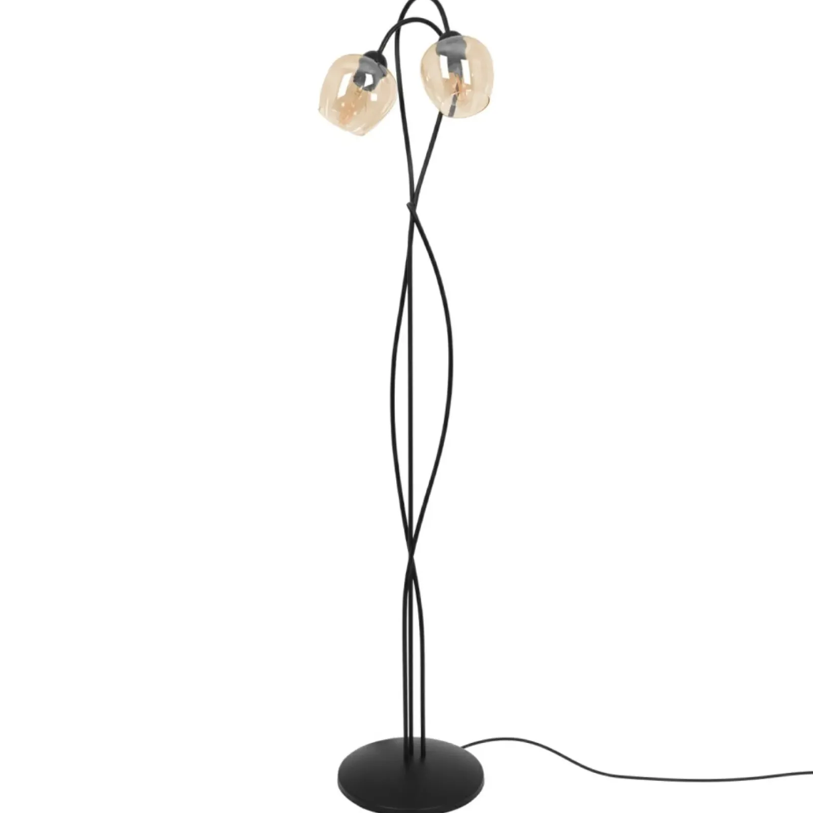Sklep Kaja Bursztynowa lampa podłogowa do przytulnego salonu K-5193 z serii DIUNA* Tradycyjne Lampy Podłogowe|Lampy Podłogowe