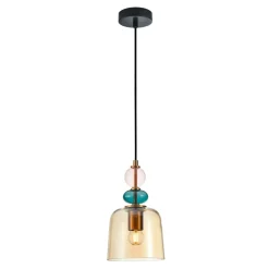 Sklep Kaja Bursztynowa lampa wisząca, regulowana PND-27092A-MC-BRO z serii NAMOS Outlet