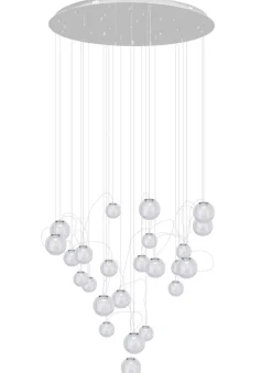 Sklep Kaja Chromowana, duża lampa z wiszącymi kulami MX P0386 ZOE | Kaja Hot