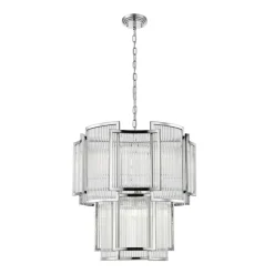 Sklep Kaja Chromowana, kryształowa lampa P0528-08A-F4AC SERGIO | Kaja Store