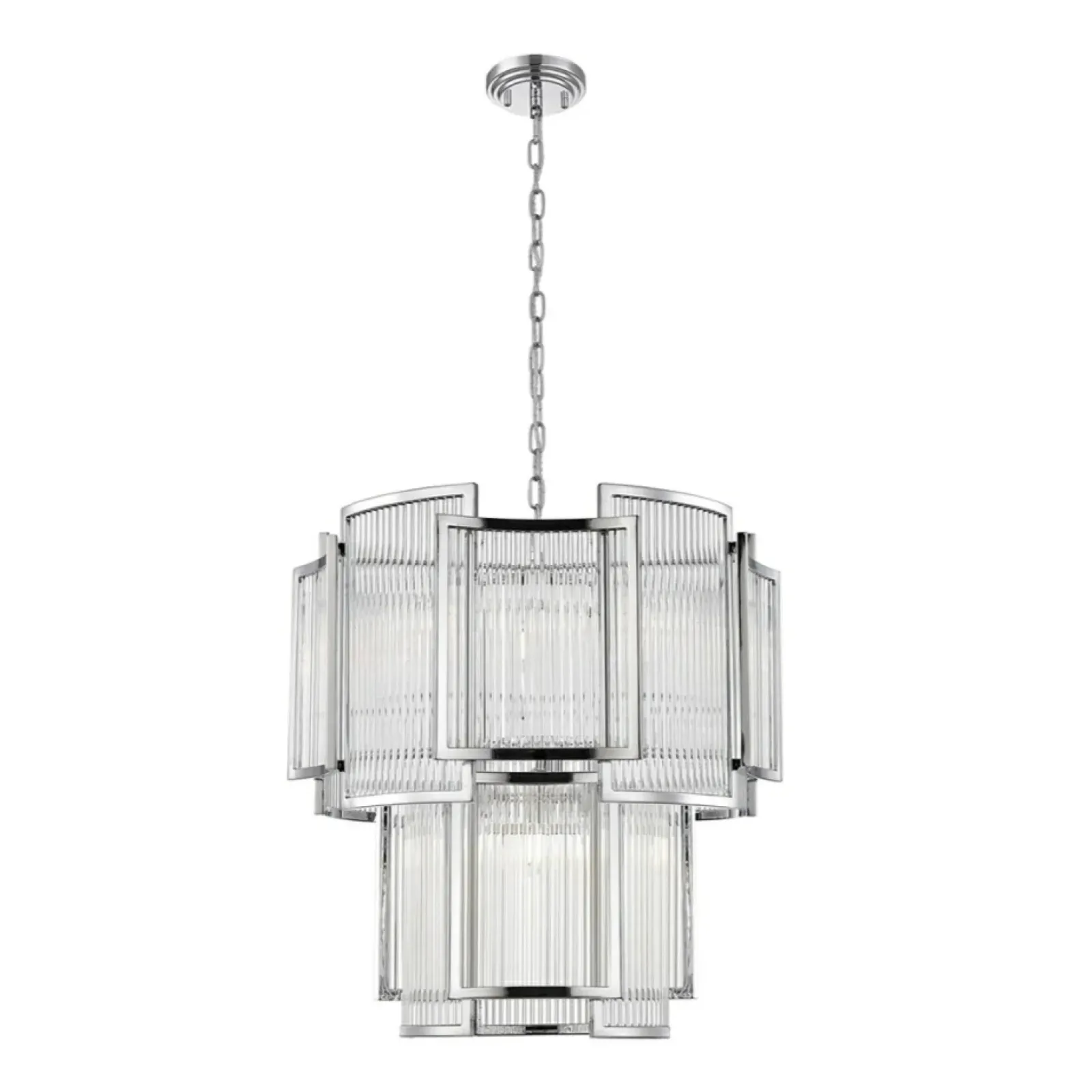 Sklep Kaja Chromowana, kryształowa lampa P0528-08A-F4AC SERGIO | Kaja Store