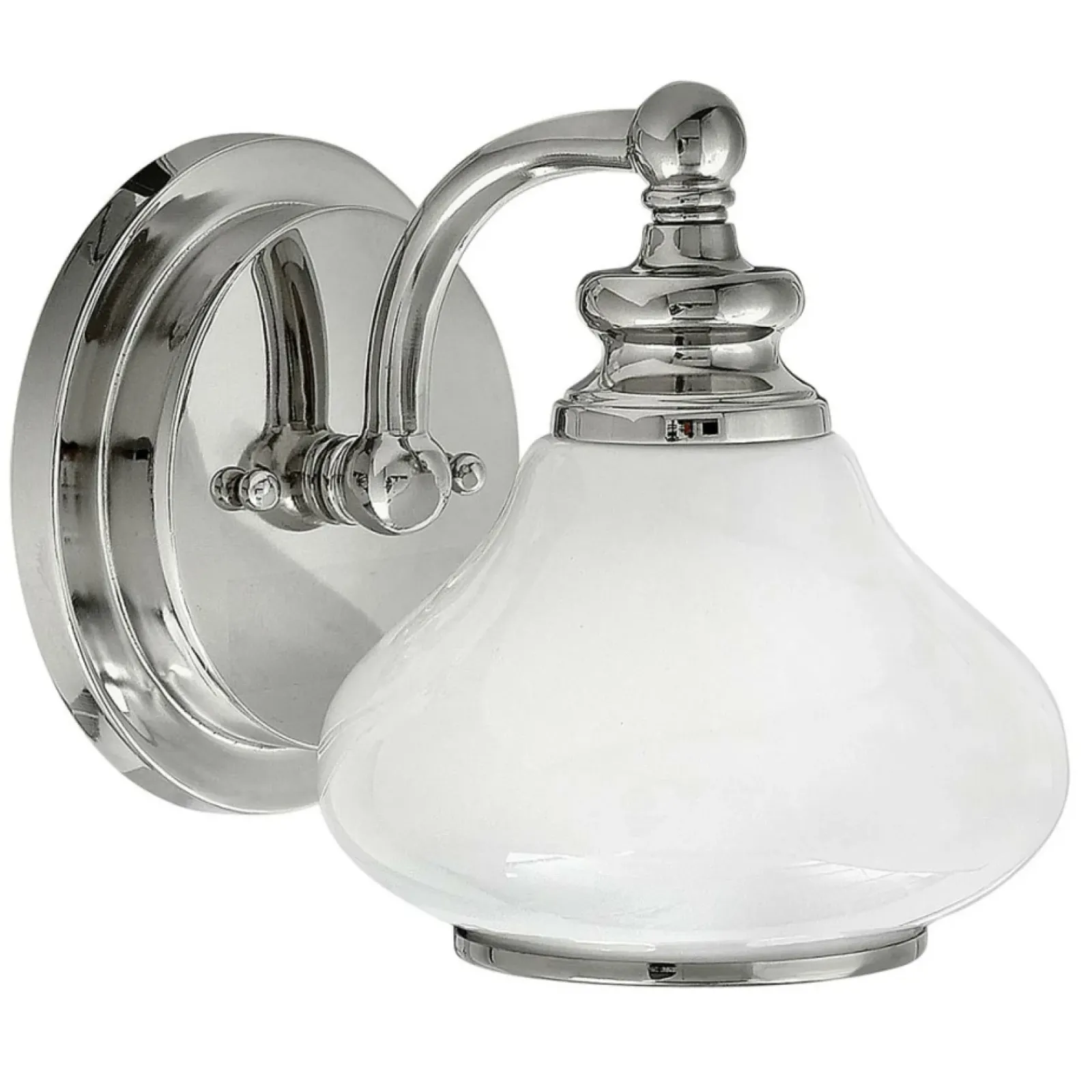 Sklep Kaja Chromowana lampa ścienna z kloszem HK-AINSLEY1-BATH z serii AINSLEY* Kinkiety Tradycyjne