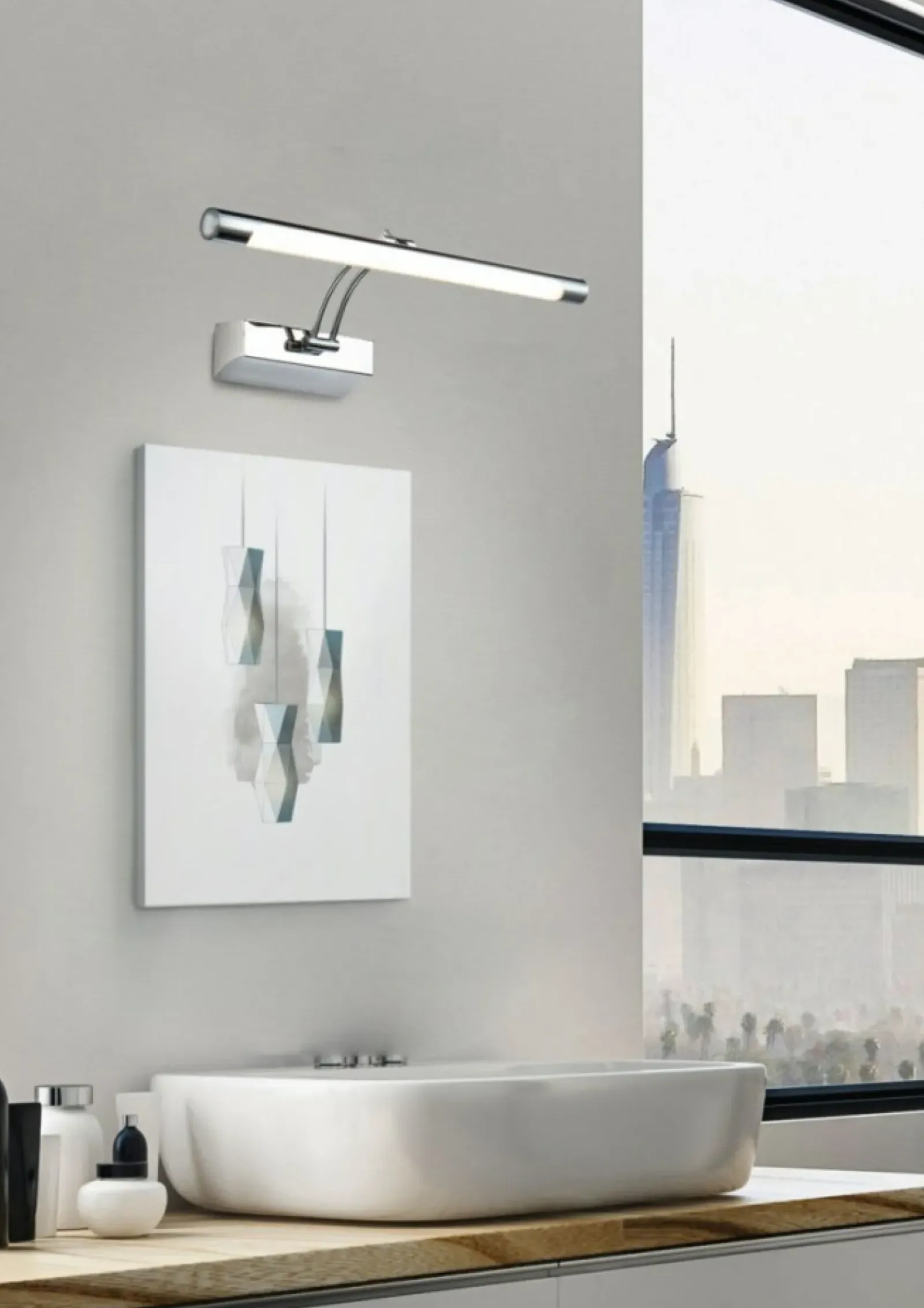 Sklep Kaja Chromowana lampa nad lustro LED MIR003WL-L12CH FINO | Kaja Oświetlenie* Lampy Led