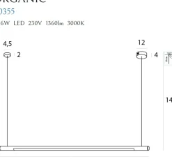 Sklep Kaja Chromowana lampa nad wyspę 100cm MX P0355 ORGANIC P | Kaja Oświetlenie Cheap