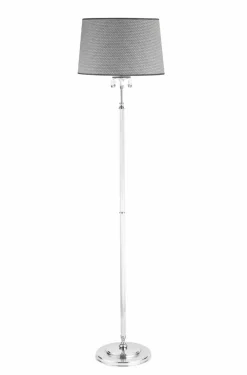 Sklep Kaja Chromowana lampa stojąca, do biura JUP 1609 EGIDA | Kaja Oświetlenie* Tradycyjne Lampy Podłogowe|Lampy Podłogowe Z Abażurem