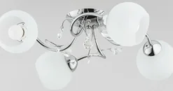 Sklep Kaja Chromowana lampa sufitowa z kryształami AL 28524 | Kaja Best