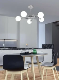 Sklep Kaja Chromowana lampa sufitowa do sypialni 35-03331 AGAPANT | Kaja Cheap