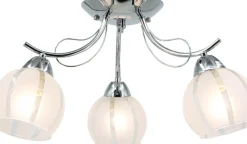 Sklep Kaja Chromowana lampa sufitowa z kloszami 8732/3 8C FARO | Kaja Oświetlenie Hot