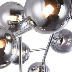 Sklep Kaja owana lampa sufitowa MOD545PL-12CH DALLAS | Kaja Oświetlenie chrom Best Sale