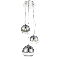 Sklep Kaja owana lampa wisząca dymione klosze AZ3104 IRIS | Kaja Oświetlenie chrom New