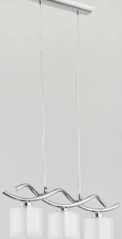 Sklep Kaja Chromowana lampa wisząca na 3 szklane klosze AL 17133 | Kaja Best Sale