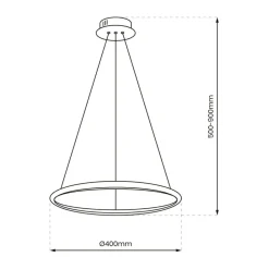 Sklep Kaja Chromowana lampa wisząca, regulacja wysokości ML7940 z serii ROTONDA | Kaja Oświ Sale