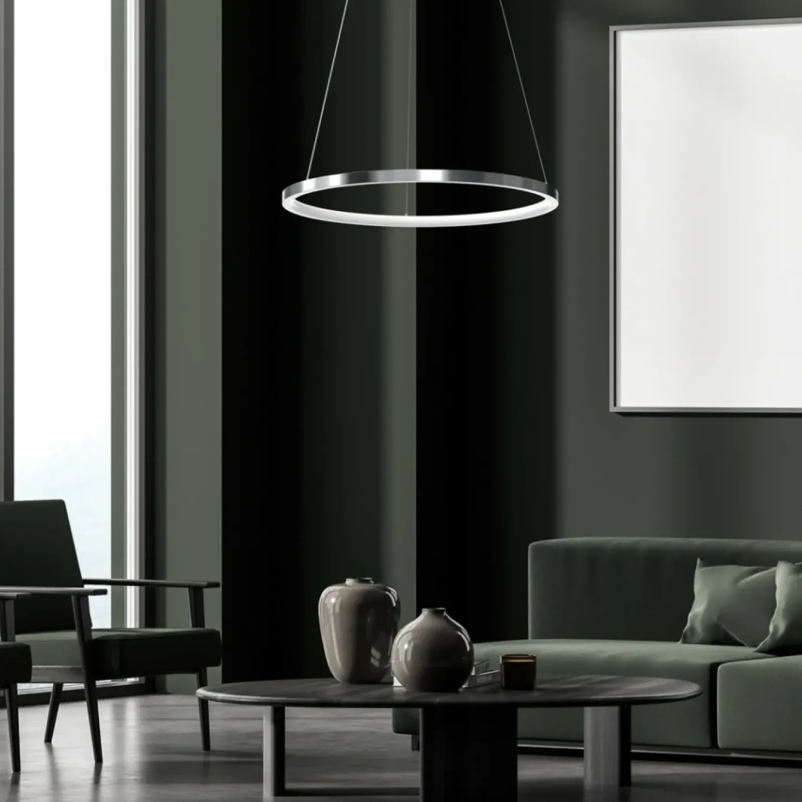 Sklep Kaja Chromowana lampa wisząca, regulacja wysokości ML7940 z serii ROTONDA | Kaja Oświ Sale