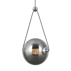 Sklep Kaja Chromowana lampa wisząca, szklana PND-34361-S-CH-SG z serii RASTIA Fashion