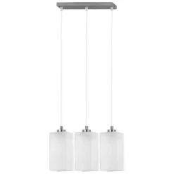 Sklep Kaja Chromowana lampa wisząca z 3 prostokątnymi kloszami AL 116 | Kaja Cheap
