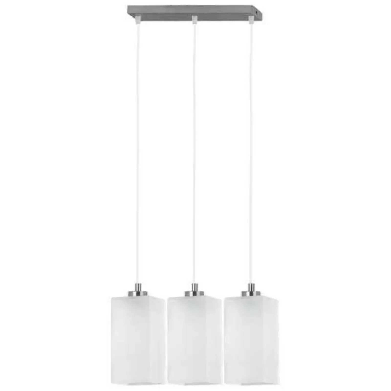 Sklep Kaja Chromowana lampa wisząca z 3 prostokątnymi kloszami AL 116 | Kaja Cheap