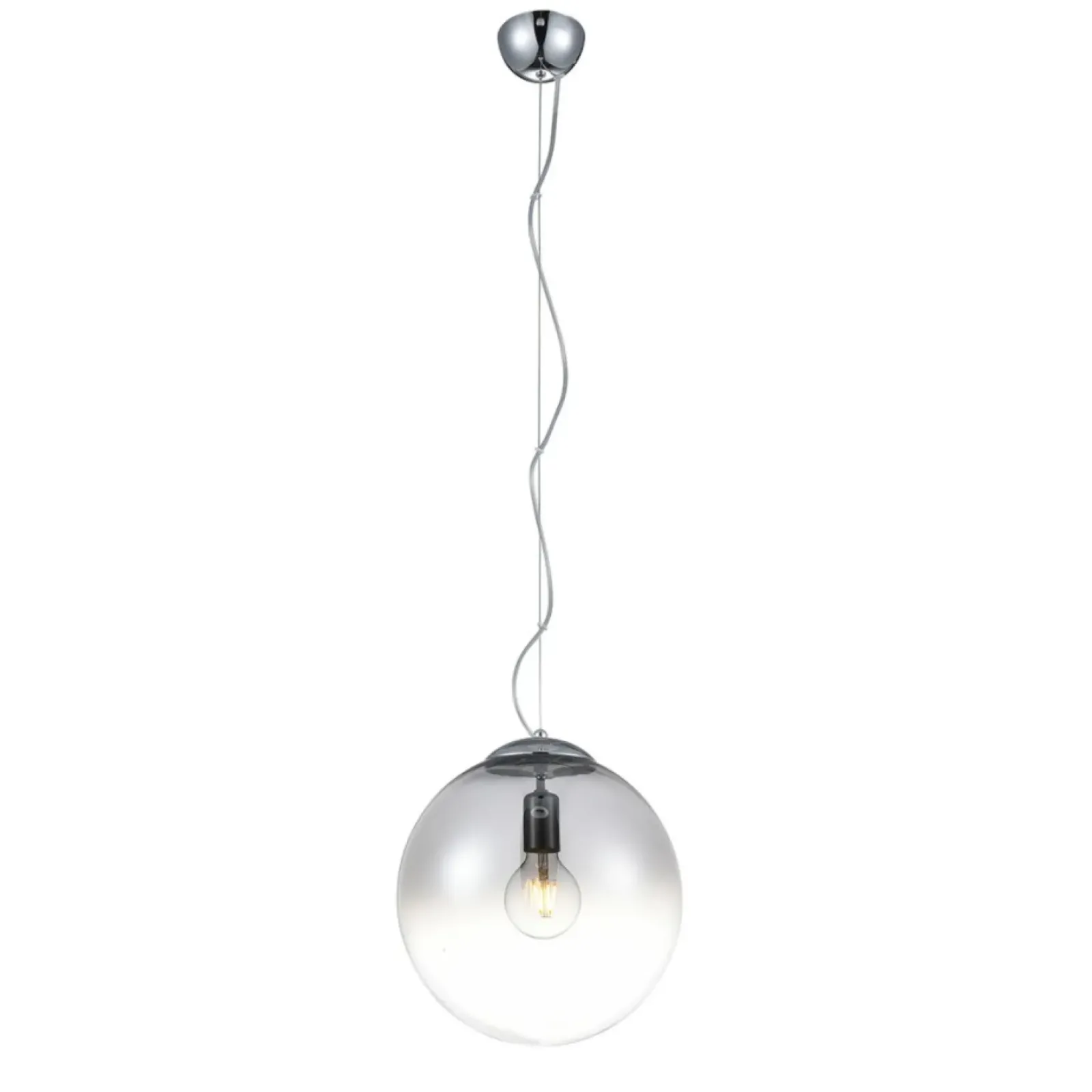 Sklep Kaja owana lampa wisząca z okrągłym kloszem AZ3106 IRIS | Kaja chrom Sale