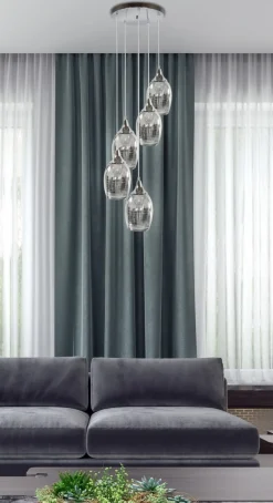 Sklep Kaja owana lampa z kaskadą kloszy 35-60198 MARINA | Kaja Oświetlenie* Randole Tradycyjne