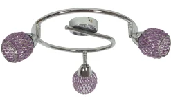 Sklep Kaja Chromowana lampa z ozdobnymi kloszami 98-06936 CLEAR | Kaja* Randole Tradycyjne