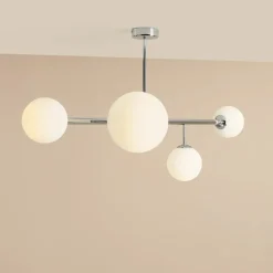 Sklep Kaja Chromowana, szeroka lampa sufitowa do salonu 1092PL_L4 z serii DIONE Zadzwońporabattel.783200183(8-16)/mailsklep@kaja.com.pl Hot