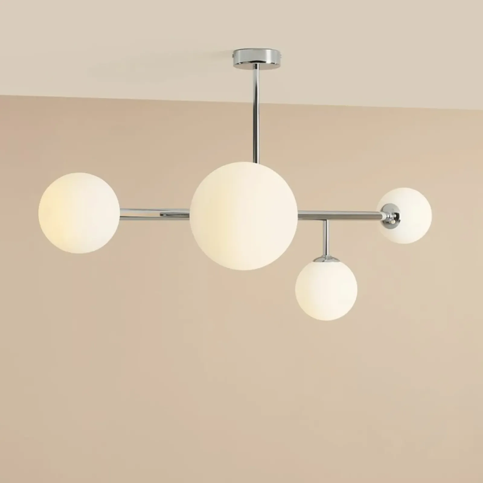 Sklep Kaja Chromowana, szeroka lampa sufitowa do salonu 1092PL_L4 z serii DIONE Zadzwońporabattel.783200183(8-16)/mailsklep@kaja.com.pl Hot