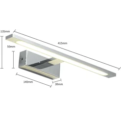 Sklep Kaja Chromowany kinkiet LED nad lustro GS-LWB-12W CH ISLA | Kaja* Lampy Led