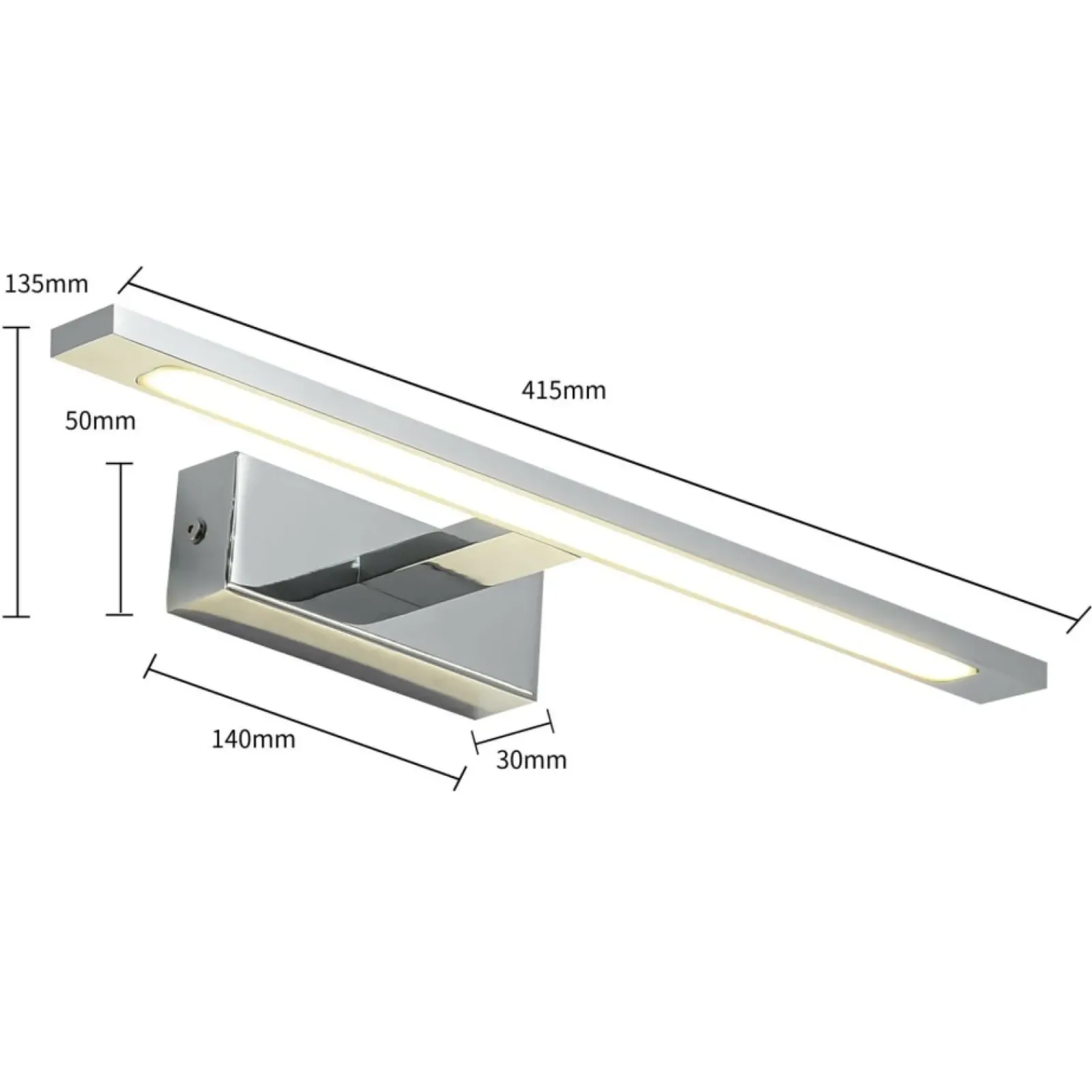 Sklep Kaja Chromowany kinkiet LED nad lustro GS-LWB-12W CH ISLA | Kaja* Lampy Led