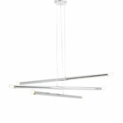 Sklep Kaja Chromowany żyrandol nad stół do salonu 1072K4 TUBO | Kaja Oświetlenie Zadzwońporabattel.783200183(8-16)/mailsklep@kaja.com.pl Flash Sale