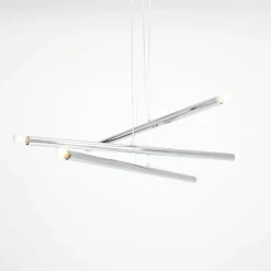 Sklep Kaja Chromowany żyrandol nad stół do salonu 1072K4 TUBO | Kaja Oświetlenie Zadzwońporabattel.783200183(8-16)/mailsklep@kaja.com.pl Flash Sale