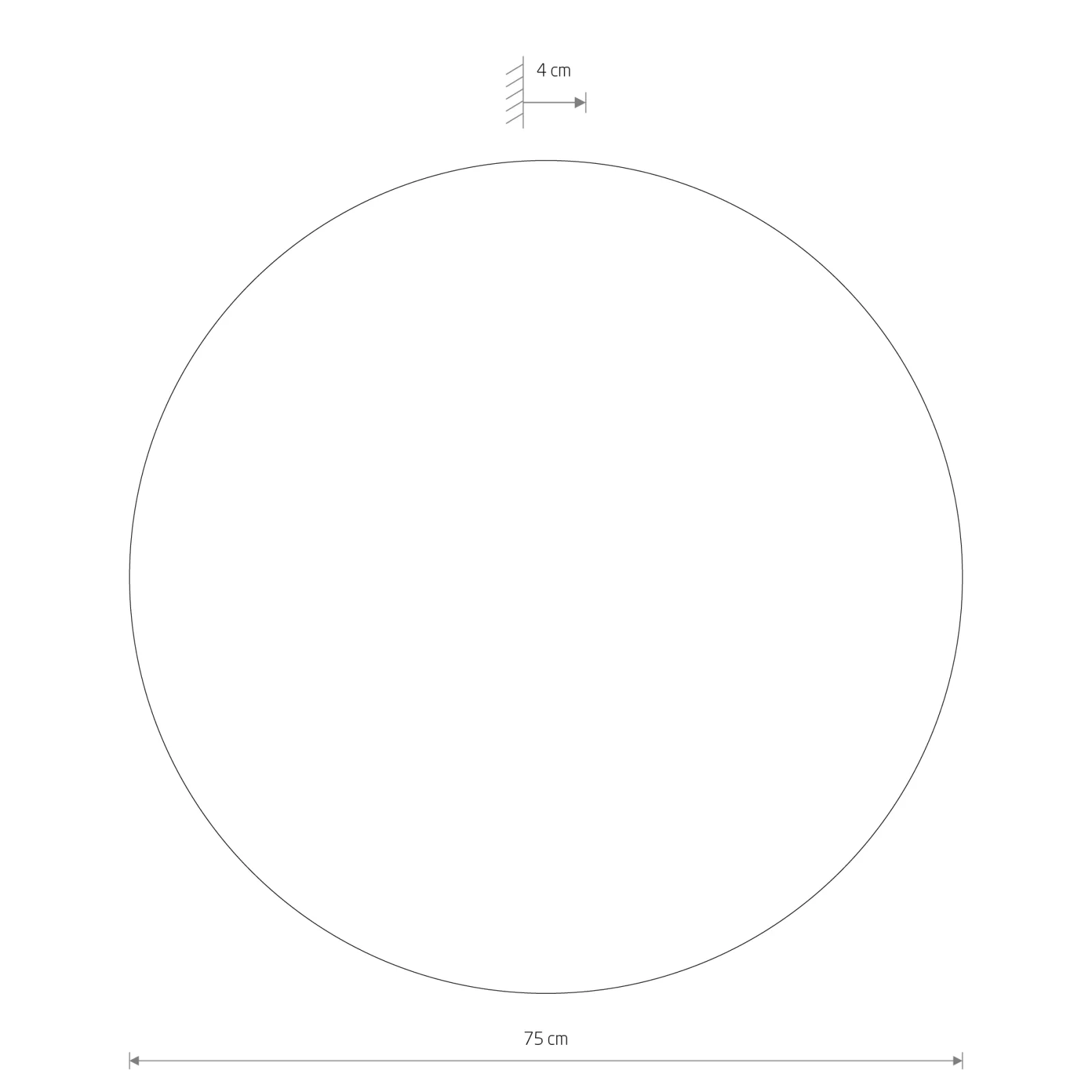 Sklep Kaja Ciemny tarczowy kinkiet ⌀75cm 3000K 11178 RING TIMBER LED | Kaja* Lampy Led