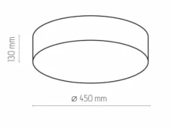 Sklep Kaja Czarna, abażurowa lampa sufitowa ⌀45cm TK 1088 RONDO | Kaja Hot