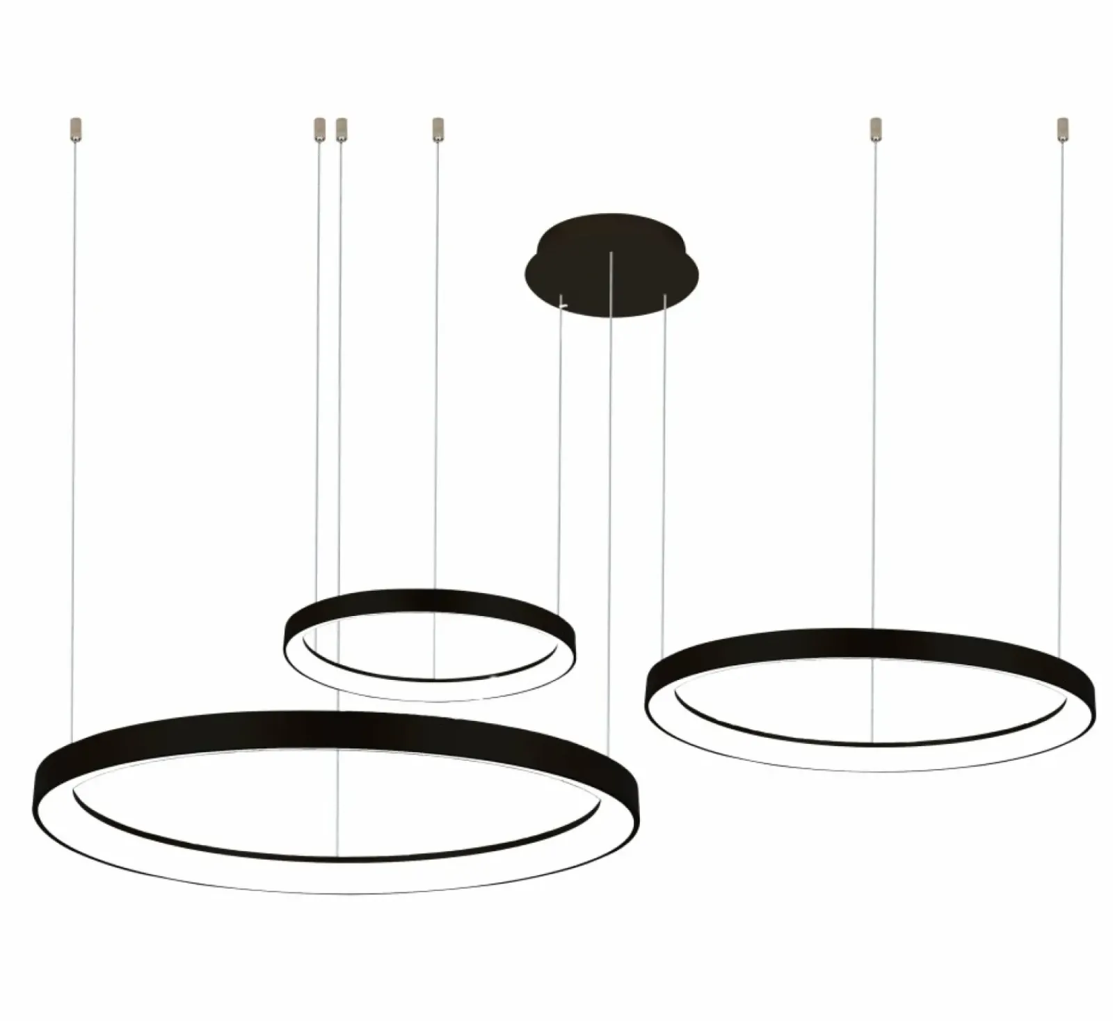 Sklep Kaja Czarna, duża lampa wisząca LED ze ściemniaczem AZ5024 AGNES | Kaja New