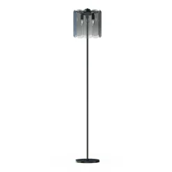 Sklep Kaja Czarna, elegancka lampa stojąca do sypialni ML3523-3-EBCN NIRA | Kaja* Tradycyjne Lampy Podłogowe