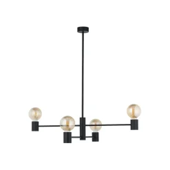 Sklep Kaja Czarna, industrialna lampa sufitowa do salonu 7931 | Kaja Oświetlenie czarny Store