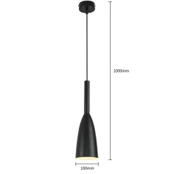 Sklep Kaja Czarna, industrialna lampa wisząca LP-181/1P BK SOLIN | Kaja Shop