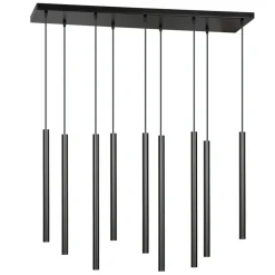 Sklep Kaja Czarna kaskada wąskich, punktowych lamp wiszących 552/9 SELTER | Kaja czarny Clearance